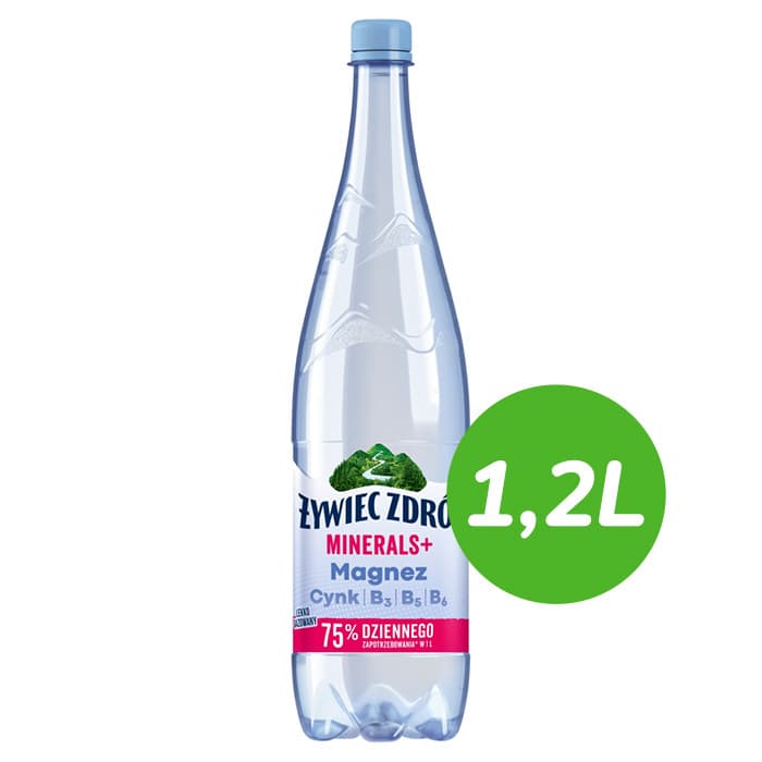ŻYWIEC ZDRÓJ MINERALS+ Napój na bazie wody źródlanej lekko gazowany 1200 ml