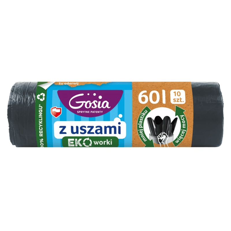 GOSIA Worki na śmieci z uszami 60l 10 szt.
