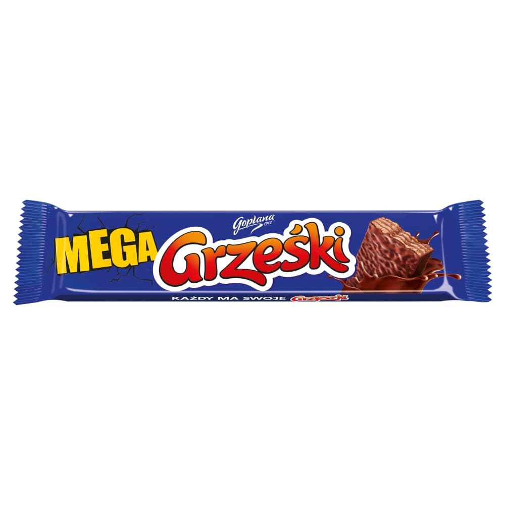 GRZEŚKI MEGA Wafel przekładany kremem kakaowym w czekoladzie 48 g