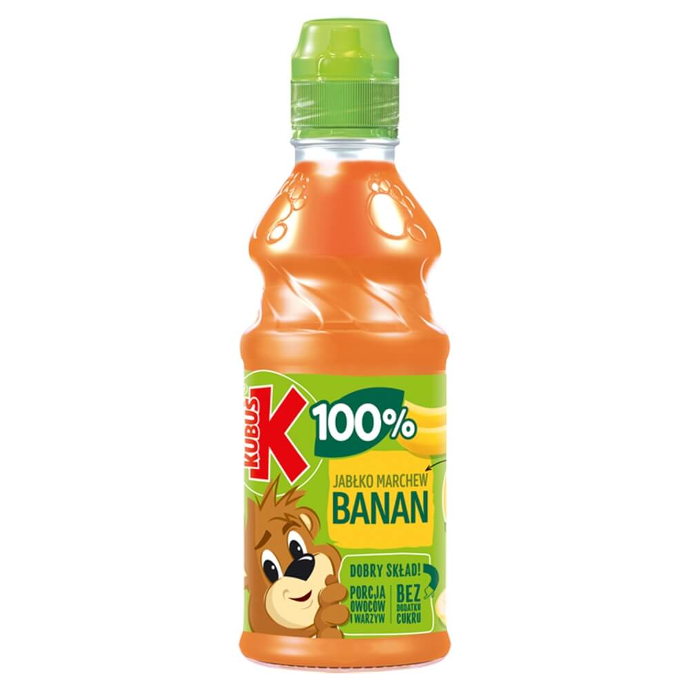 KUBUŚ 100% Sok marchew jabłko banan 300 ml