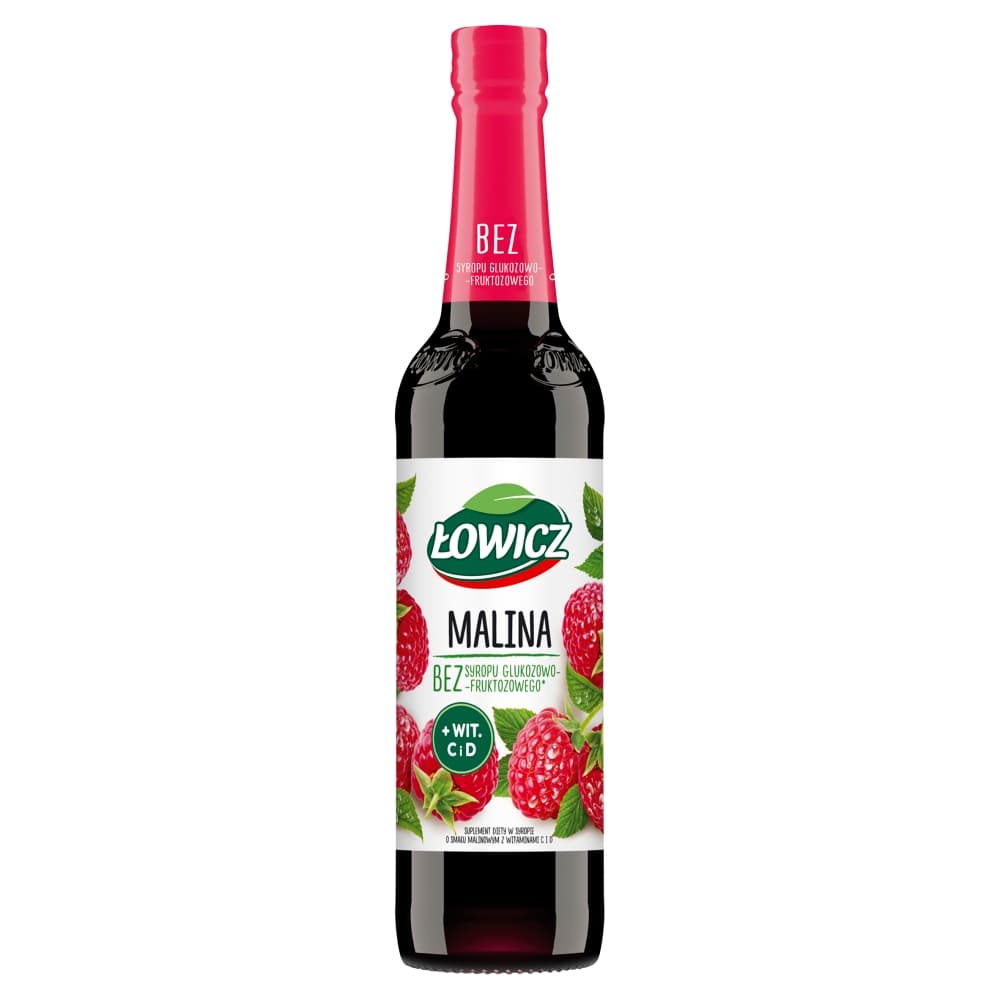 ŁOWICZ Syrop o smaku malinowym 400 ml