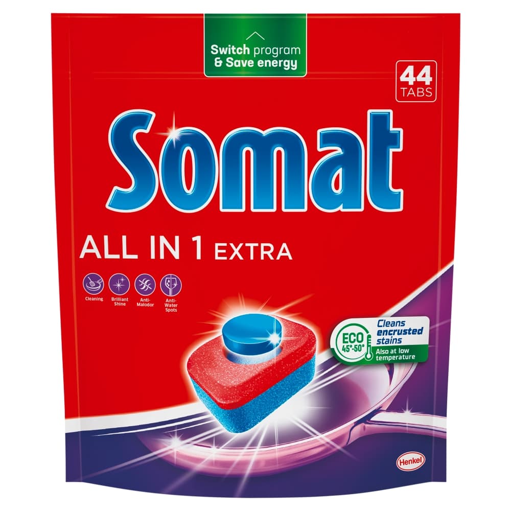 SOMAT ALL IN 1 EXTRA Tabletki do mycia naczyń w zmywarkach 44 szt.