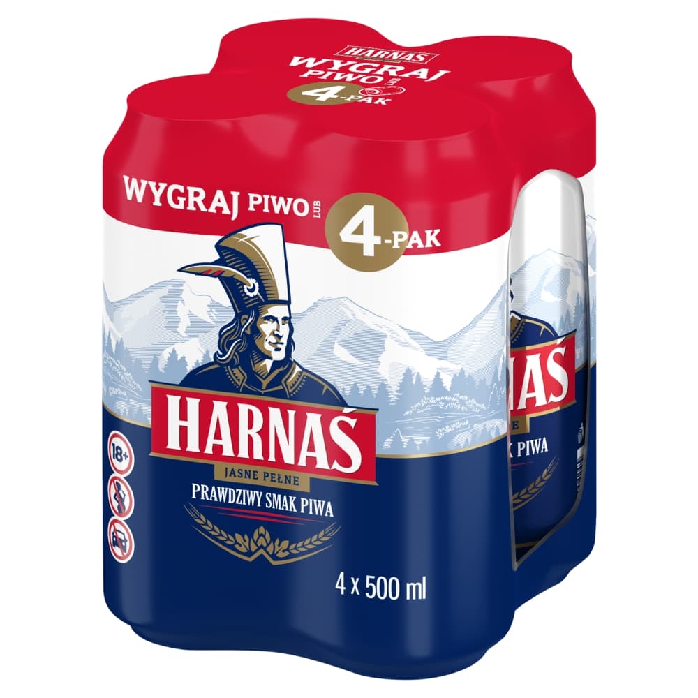 HARNAŚ Piwo jasne pełne 4 x 500 ml