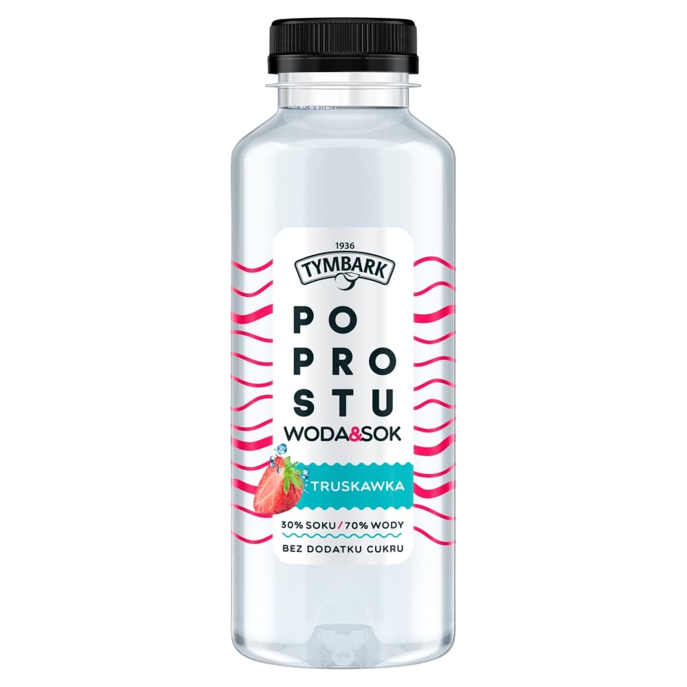 TYMBARK PO PROSTU Woda & sok truskawka 400 ml