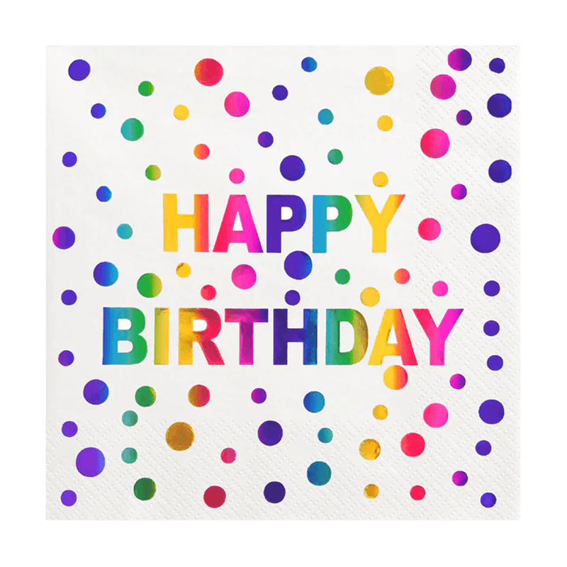 PARTYPAL Serwetki Happy Birthday 10 szt.