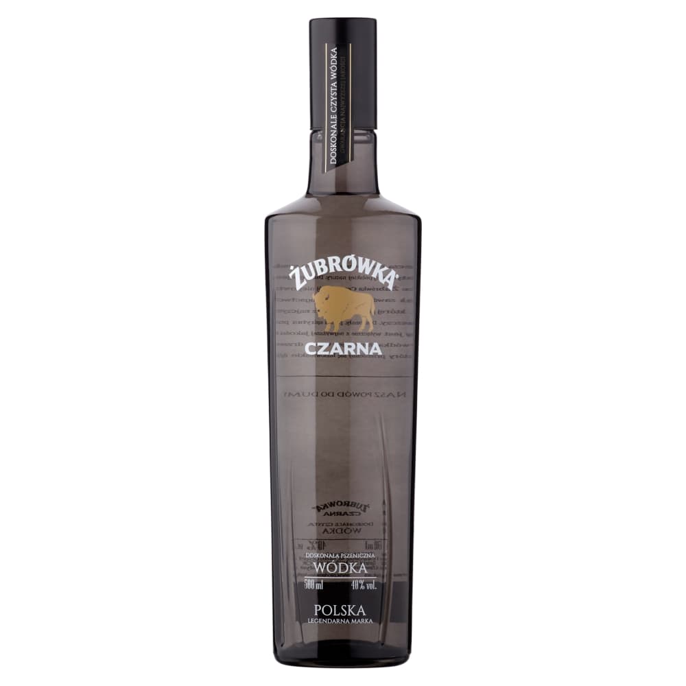 ŻUBRÓWKA CZARNA Wódka 40% 500 ml