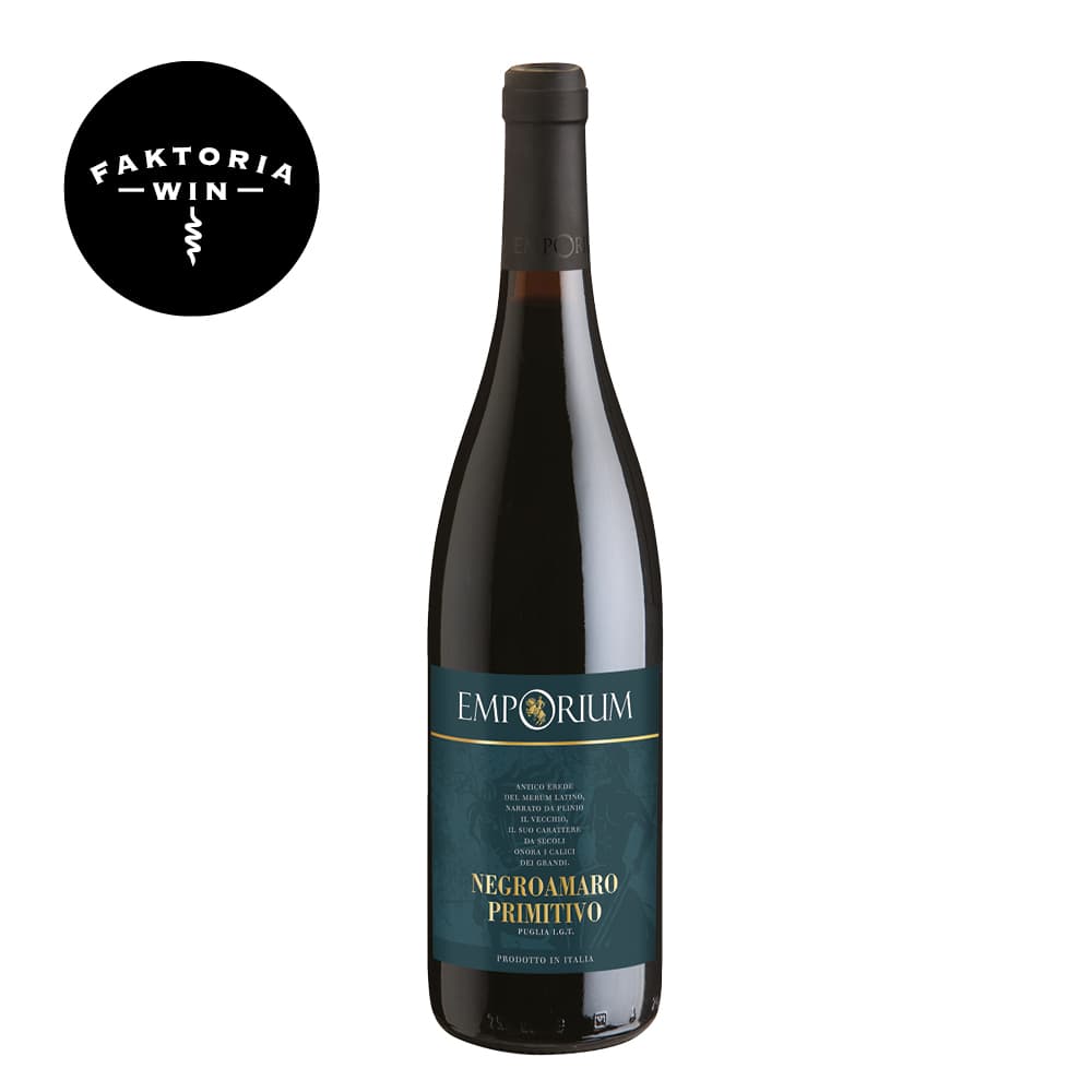 EMPORIUM Wino Negroamaro Primitivo IGT Puglia czerwone półsłodkie 750 ml
