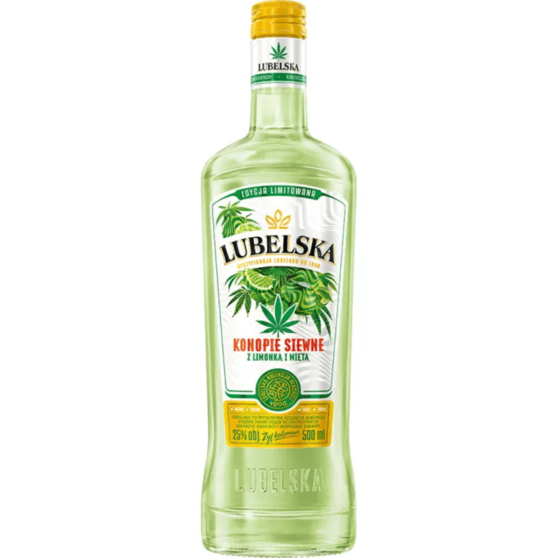 LUBELSKA Likier Konopie Siewne z limonką i miętą 25% 500 ml