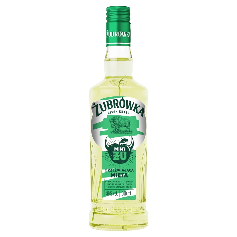ŻUBRÓWKA BISON GRASS Napój spirytusowy Orzeźwiająca Mięta 30% 500 ml