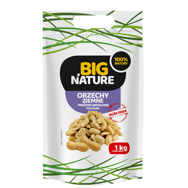 BIG NATURE Orzechy ziemne prażone niesolone 1000 g