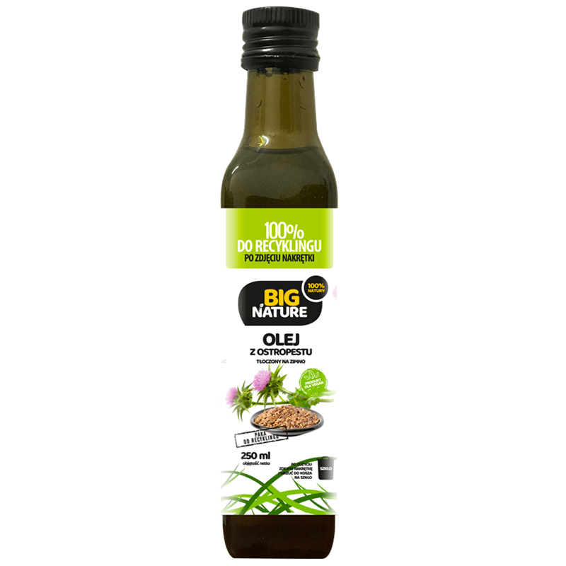 BIG NATURE Olej z ostropestu tłoczony na zimno 250 ml