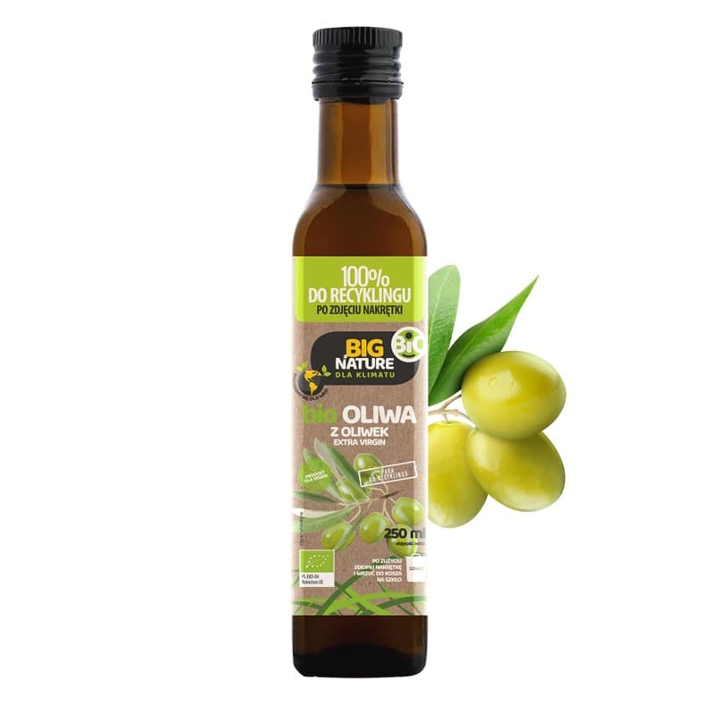 BIG NATURE Oliwa z oliwek extra virgin tłoczona na zimno BIO 250 ml