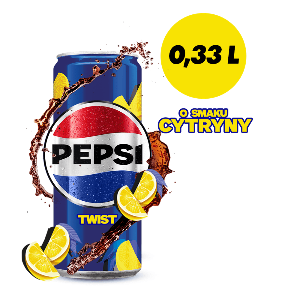 PEPSI COLA TWIST Napój gazowany o smaku cytryny 330 ml