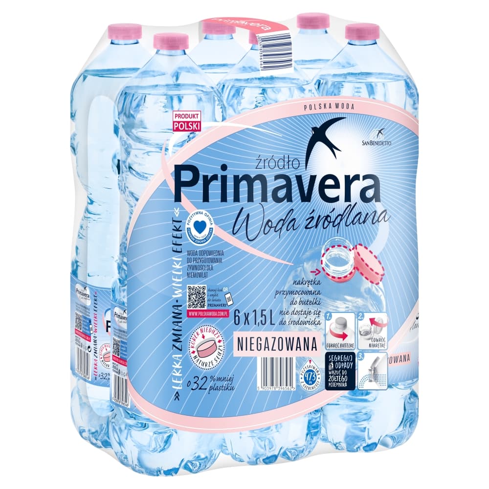 PRIMAVERA Woda źródlana niegazowana 6-pak 9000 ml