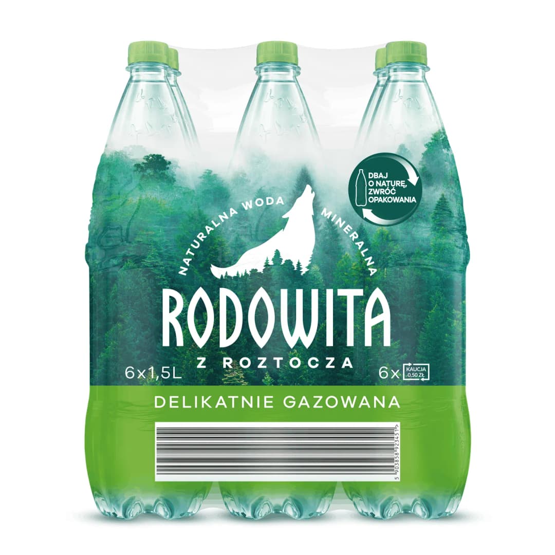 RODOWITA Woda mineralna delikatnie gazowana 6-pak 9000 ml