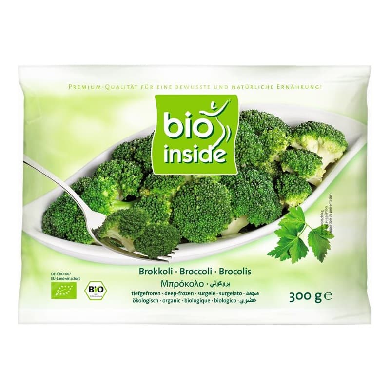 BIO INSIDE Brokuły mrożone bezglutenowe BIO 300 g