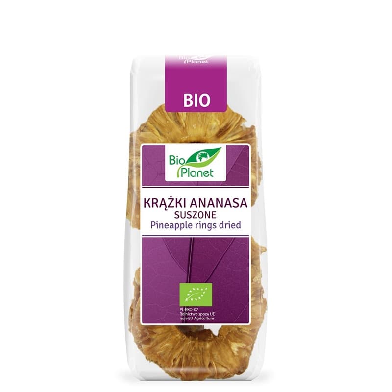 BIO PLANET Ananas suszony krążki BIO 100 g