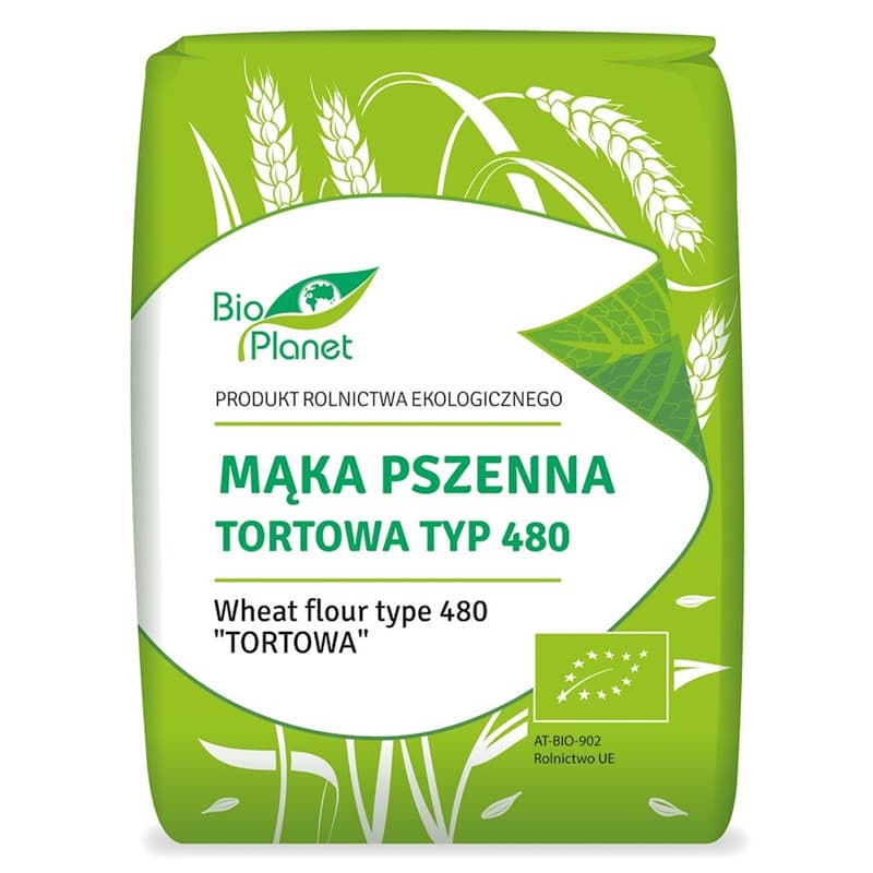 BIO PLANET Mąka pszenna tortowa TYP 480 BIO 1000 g