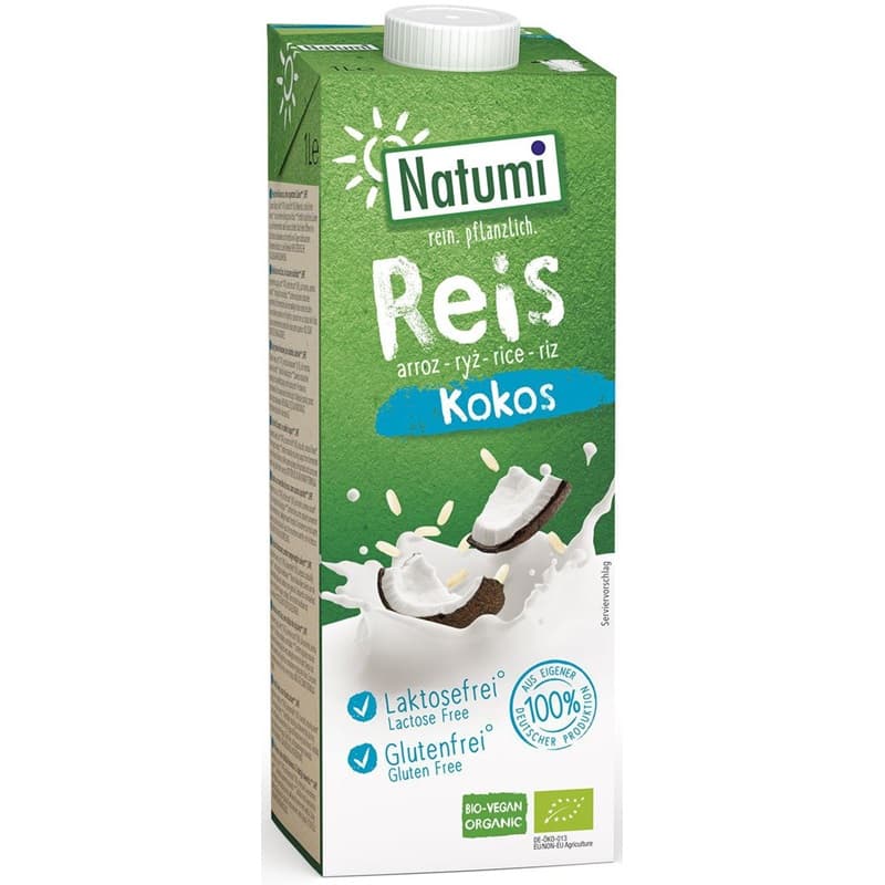 NATUMI Napój ryżowo-kokosowy bez cukru bezglutenowy BIO 1000 ml