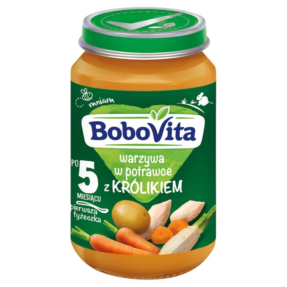 BOBOVITA Warzywa w potrawce z królikiem po 5 miesiącu 190 g