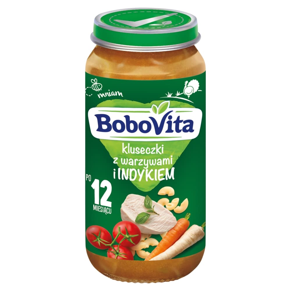 BOBOVITA Kluseczki z warzywami i indykiem po 12 miesiącu 250 g