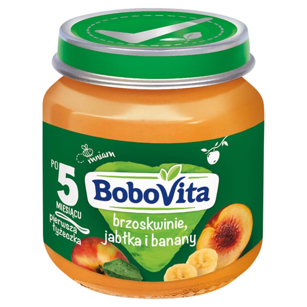BOBOVITA Brzoskwinie jabłka i banany po 5 miesiącu 125 g