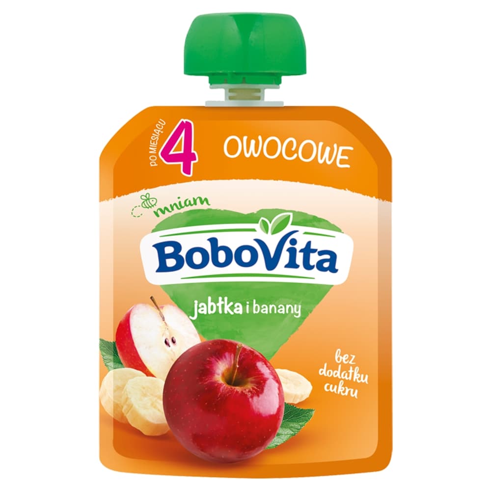 BOBOVITA Mus jabłka i banany po 4. miesiącu