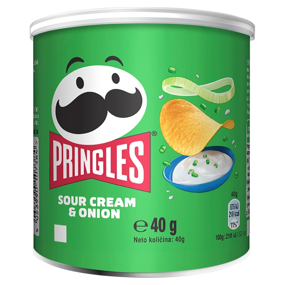 PRINGLES Chipsy o smaku śmietanowo-cebulowym 40 g