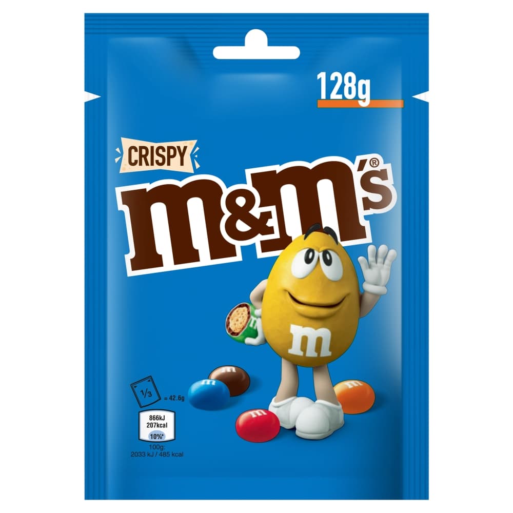 M&M’S Draże z mlecznej czekolady z kruchym ryżowym wnętrzem 128 g