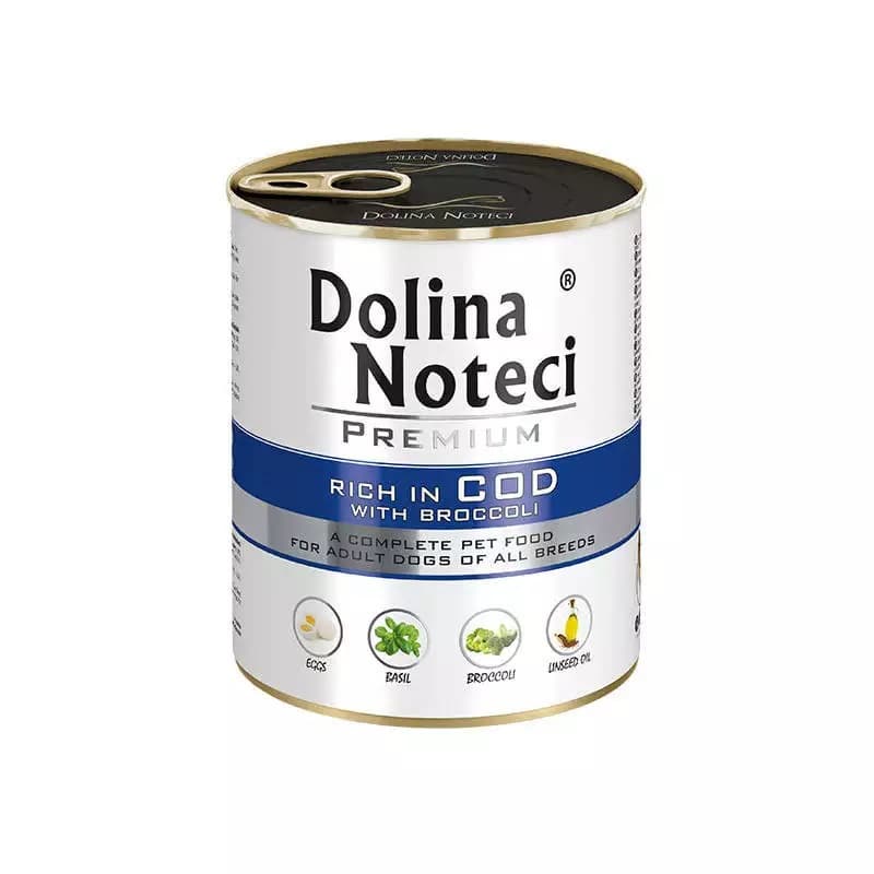 DOLINA NOTECI PREMIUM Mokra karma dla psa bogata w dorsza z brokułami 800 g