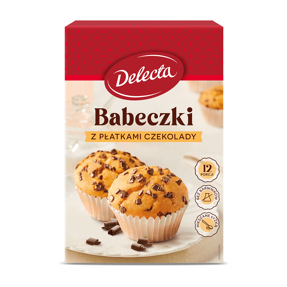 DELECTA Babeczki z płatkami czekolady 280 g