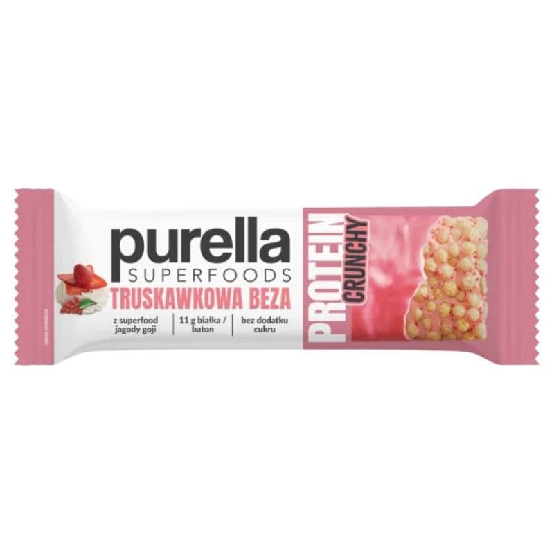 PURELLA SUPERFOODS Baton proteinowy truskawkowa beza 45 g