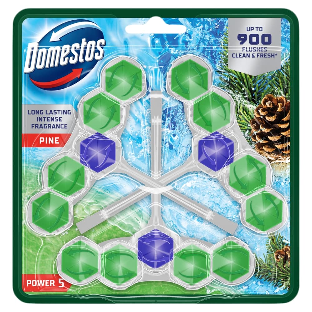 DOMESTOS POWER 5 Kostka toaletowa Pine 3x50 g