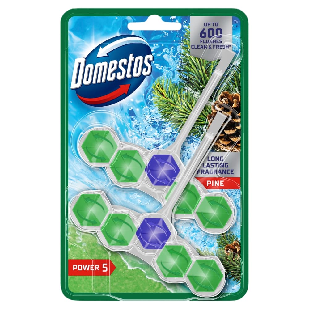 DOMESTOS POWER 5 Kostka toaletowa Pine 2x50 g