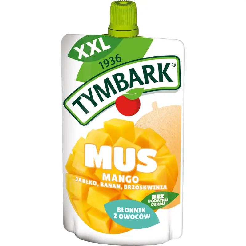 TYMBARK Mus mango jabłko banan brzoskwinia 200 g
