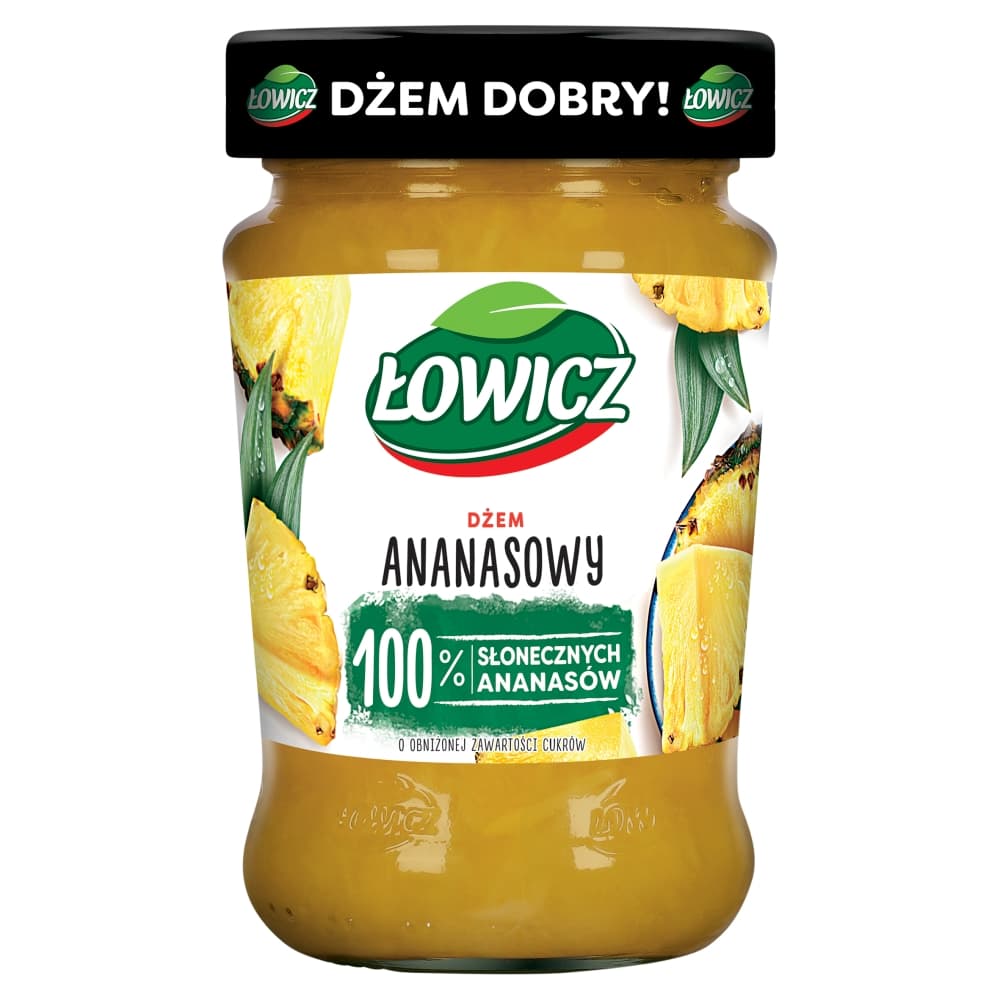 ŁOWICZ Dżem ananasowy niskosłodzony 280 g
