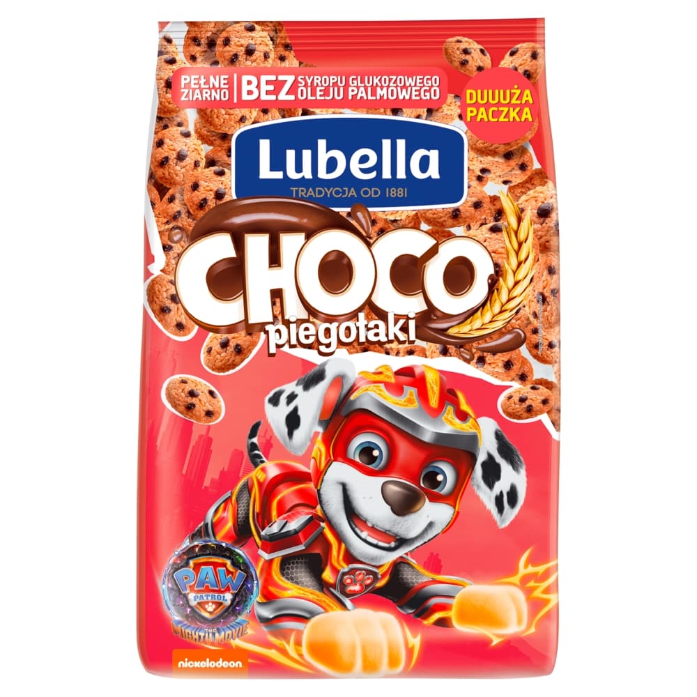 LUBELLA CHOCO Zbożowe chrupki Piegołaki w kształcie ciasteczek 500 g