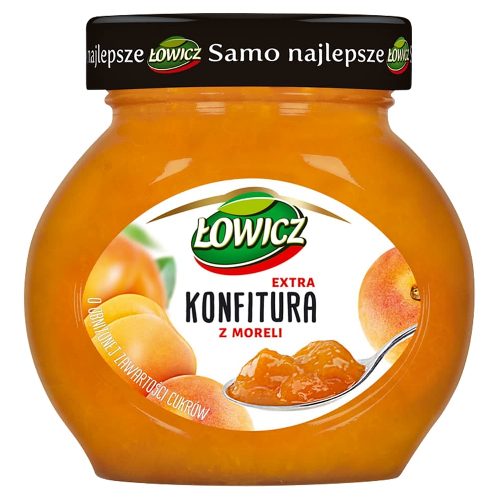 ŁOWICZ Konfitura morelowa niskosłodzona 240 g