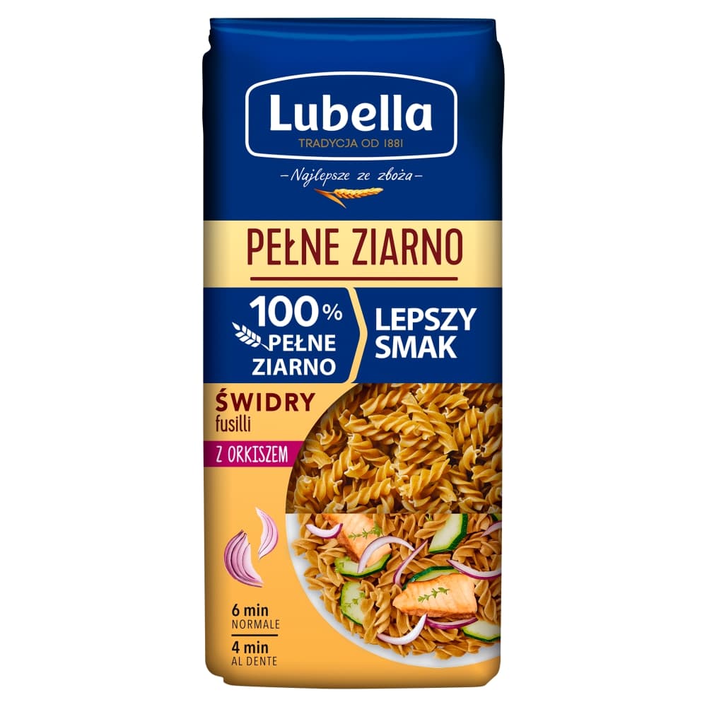 LUBELLA PEŁNE ZIARNO Makaron świderki z orkiszem 400 g