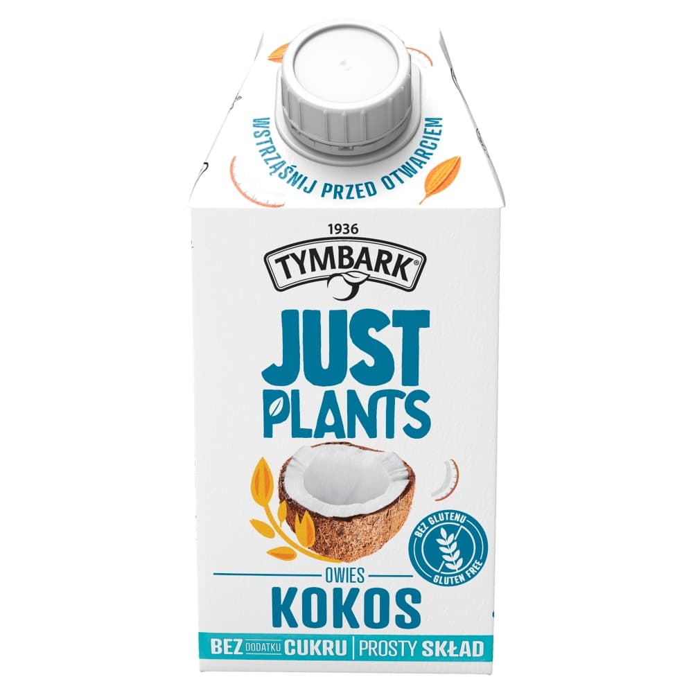TYMBARK JUST PLANTS Napój owsiano-kokosowy VEGE 500 ml
