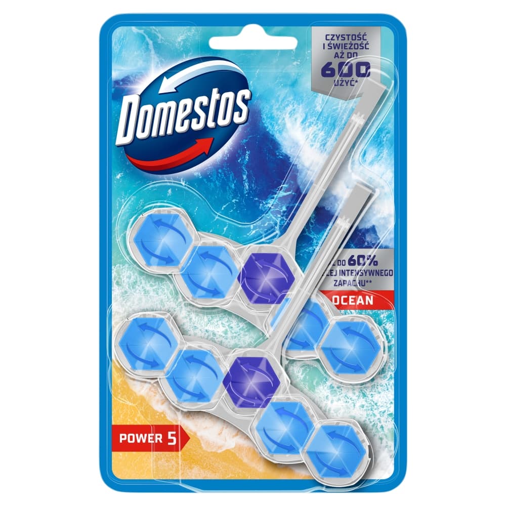 DOMESTOS POWER 5 Kostka toaletowa Ocean 2 x 50 g