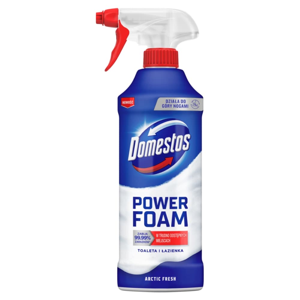 DOMESTOS POWER FOAM Płyn do toalety i łazienki Arctic Fresh 435 ml
