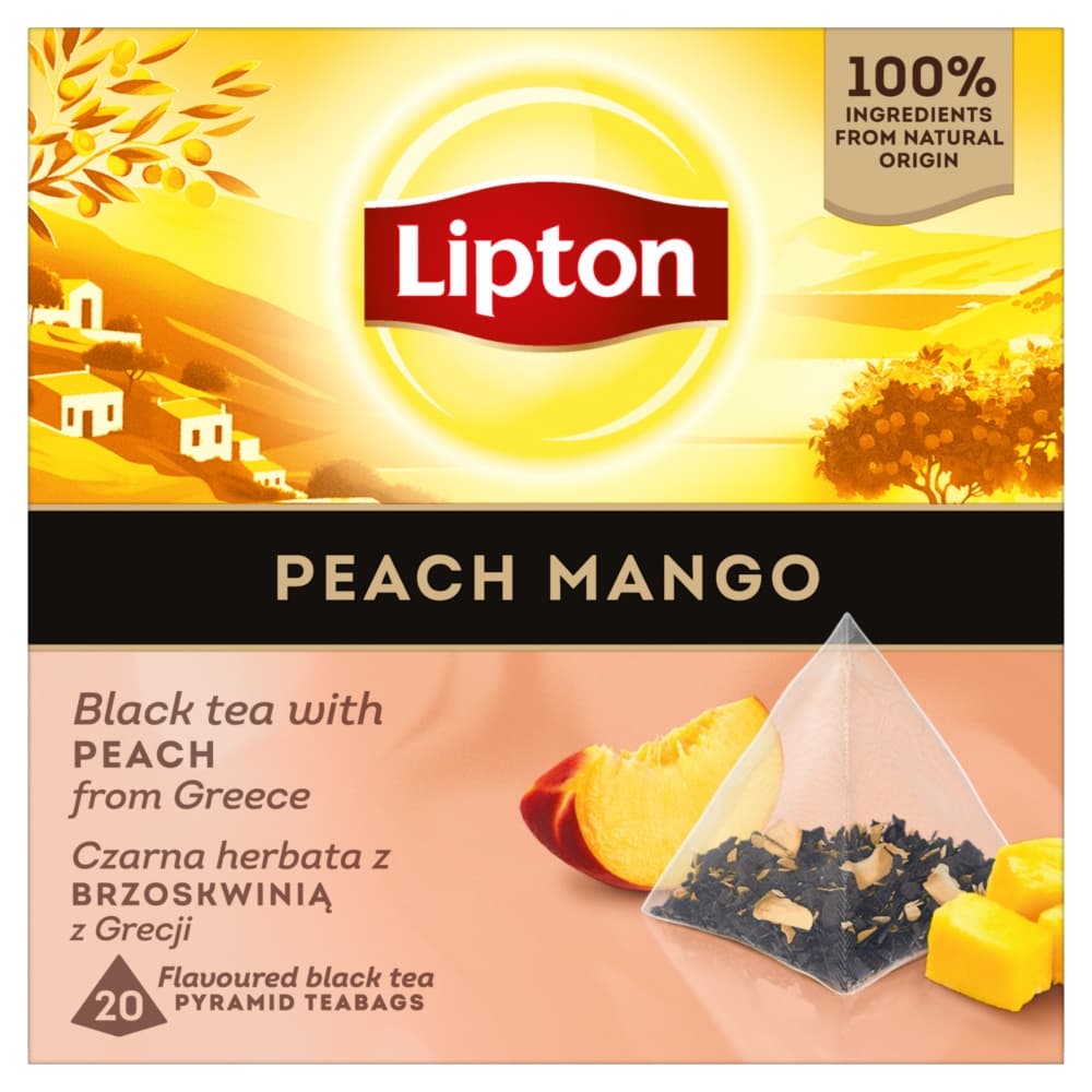 LIPTON Herbata czarna z brzoskwinią 20 szt. 34 g