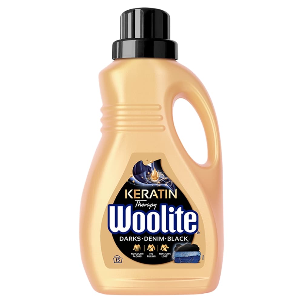 WOOLITE KERATIN THERAPY Płyn do prania Darks-Denim-Blacks 900 ml