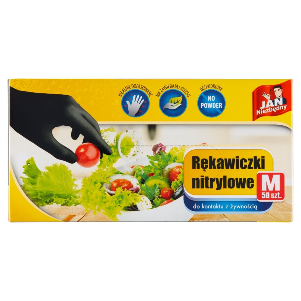 JAN NIEZBĘDNY Rękawiczki nitrylowe rozmiar M 50 szt.