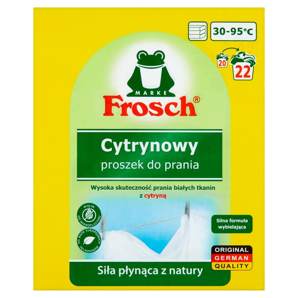 FROSCH Proszek do prania cytrynowy 1450 g