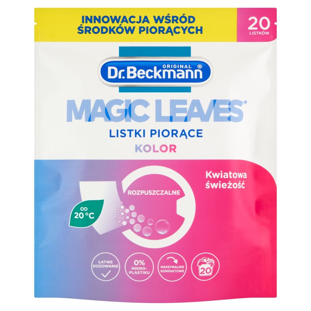 DR. BECKMANN Listki piorące kolor Kwiatowa Świeżość 20 szt. 80 g