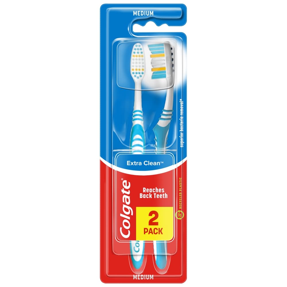 COLGATE Szczoteczka do zębów Extra Clean średnia 2 szt.