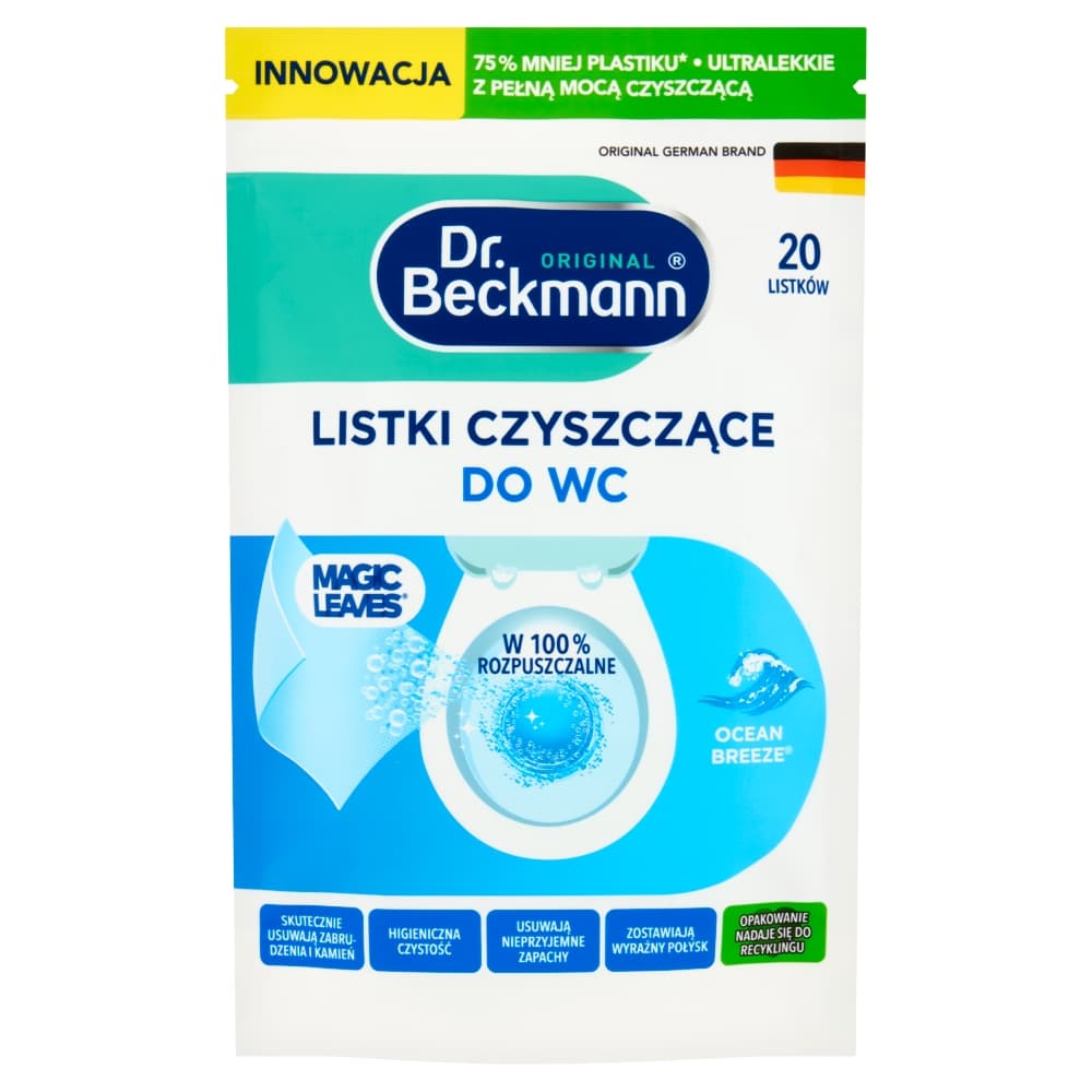 DR. BECKMANN Listki czyszczące do WC Ocean Breeze 20 szt. 44 g