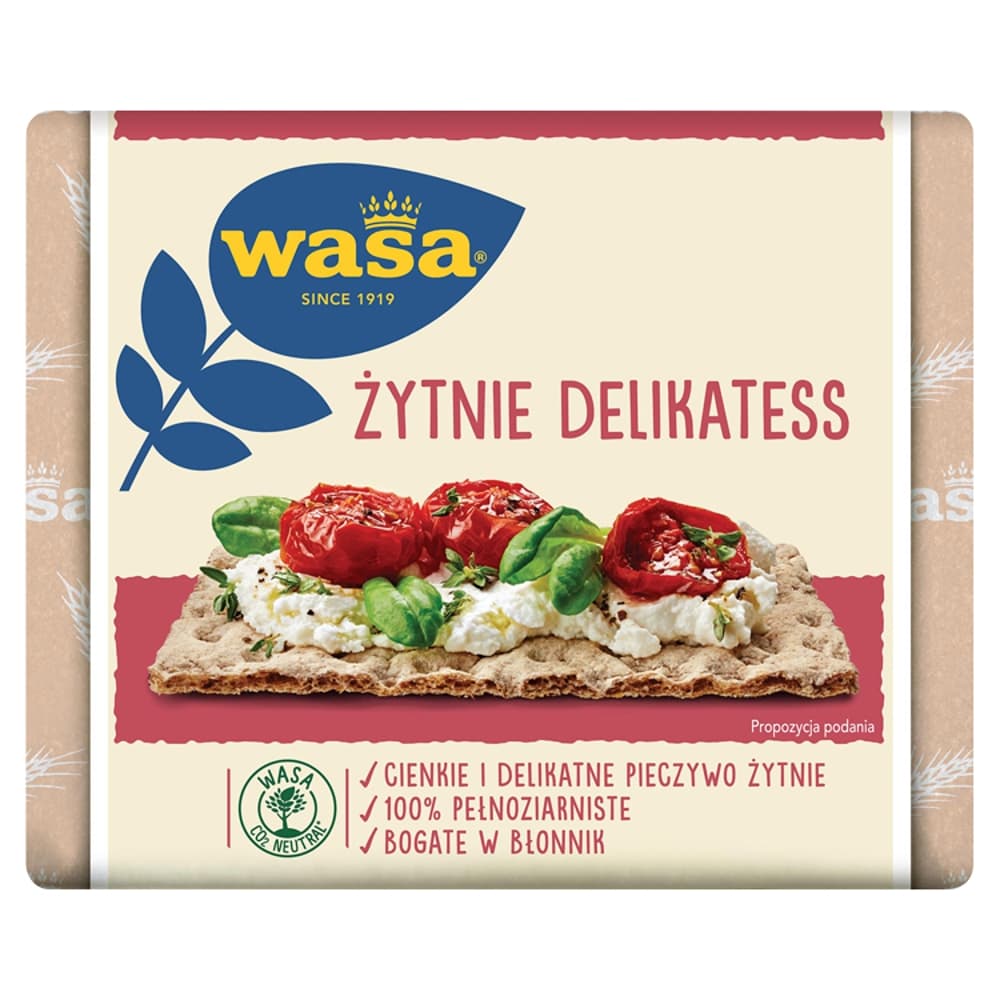 WASA Pieczywo chrupkie Żytnie Delikates 210 g